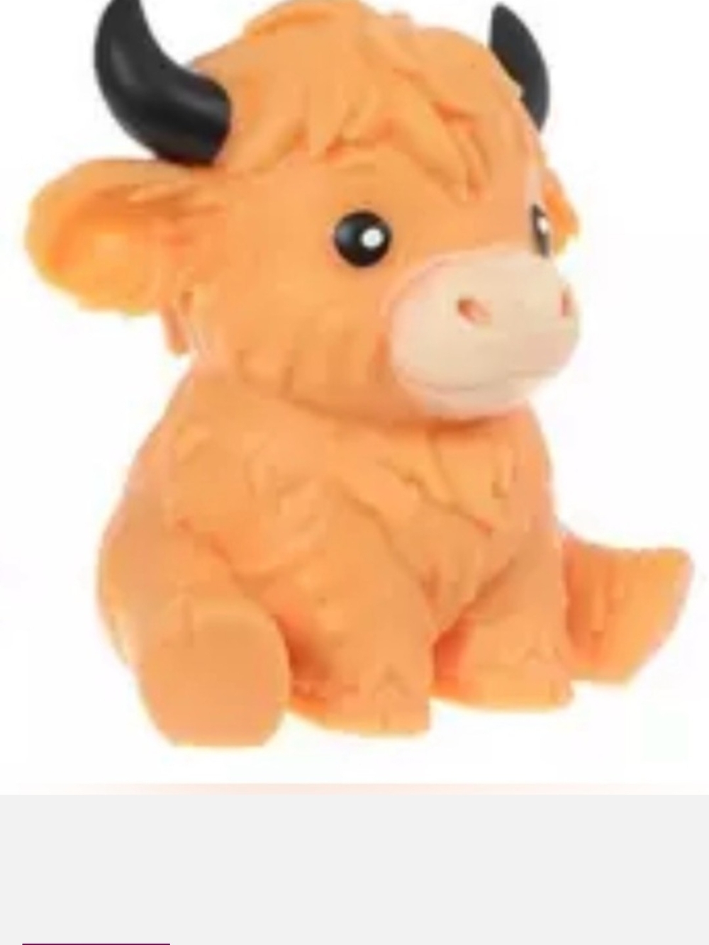 Orange Highland Cow Squishy Toy - Kids Plush Toy